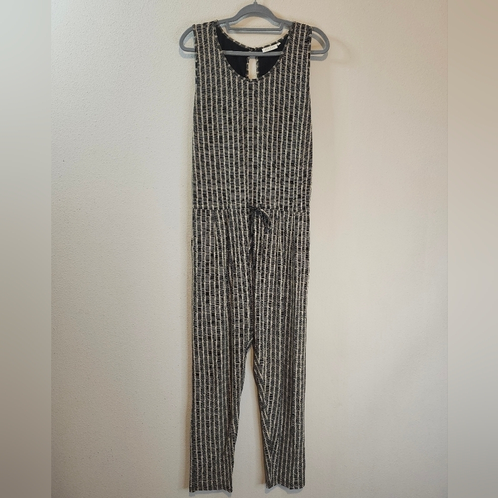 Anthropologie Masai Black And Cream Tribal Jumpsuit Size Small